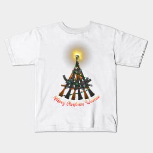 Merry Christmas Warrior (green) Kids T-Shirt